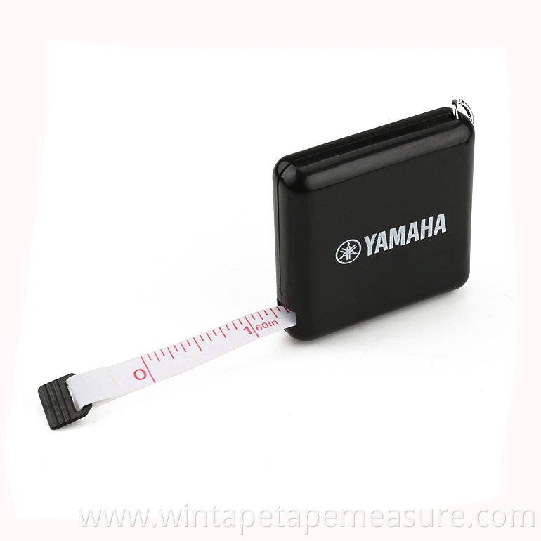 Promotional Gift Items Black Square Portable Logo OEM Tape Measures With Printed Logo As Yamaha